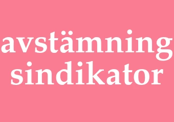 Synonym avstämningsindikator