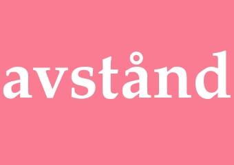 Synonym avstånd