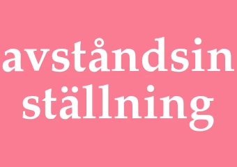 Synonym avståndsinställning