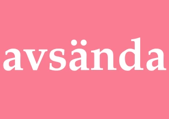 Synonym avsända