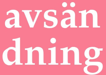 Synonym avsändning