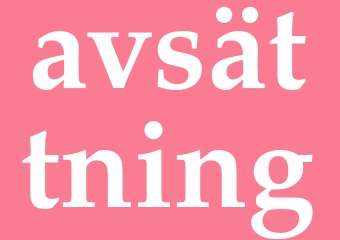 Synonym avsättning