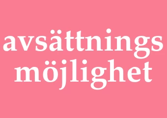 Synonym avsättningsmöjlighet