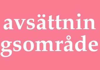 Synonym avsättningsområde