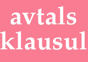 Synonym avtalsklausul