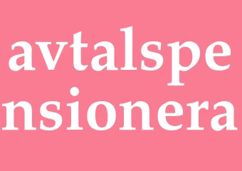 Synonym avtalspensionera