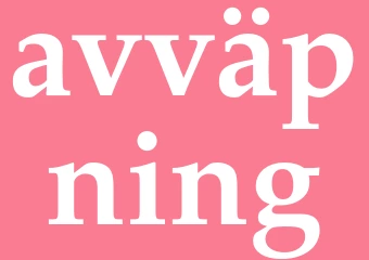 Synonym avväpning