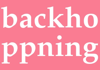 Synonym backhoppning