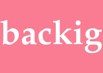 Synonym backig