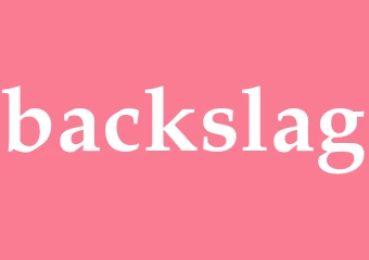 Synonym backslag