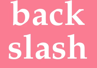 Synonym backslash