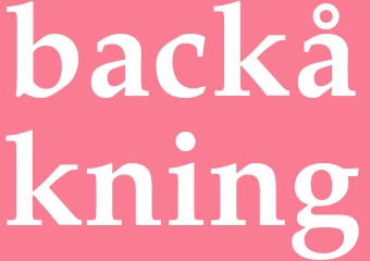 Synonym backåkning