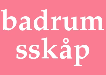 Synonym badrumsskåp