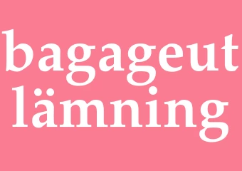 Synonym bagageutlämning
