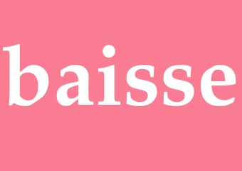 Synonym baisse