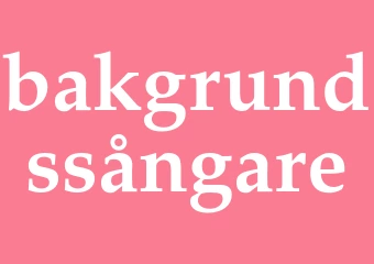 Synonym bakgrundssångare