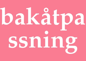 Synonym bakåtpassning