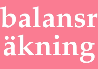 Synonym balansräkning