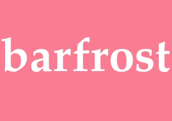 Synonym barfrost