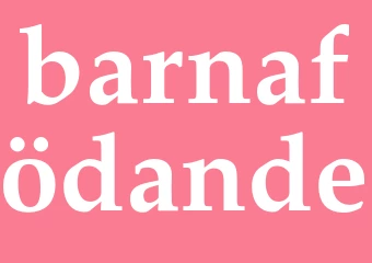 Synonym barnafödande