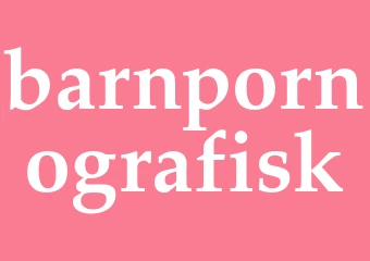 Synonym barnpornografisk
