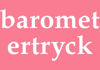Synonym barometertryck