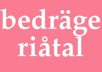 Synonym bedrägeriåtal