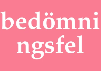 Synonym bedömningsfel