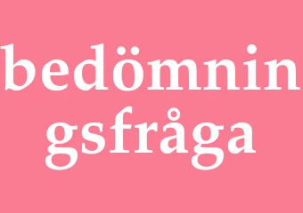 Synonym bedömningsfråga