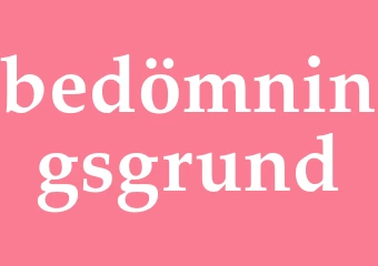 Synonym bedömningsgrund