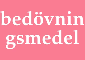 Synonym bedövningsmedel