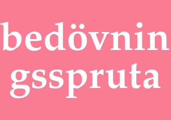 Synonym bedövningsspruta