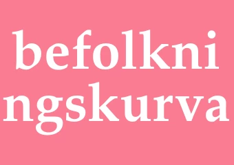 Synonym befolkningskurva