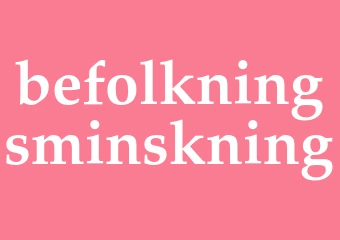 Synonym befolkningsminskning