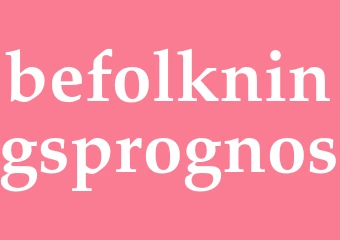Synonym befolkningsprognos