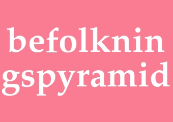 Synonym befolkningspyramid
