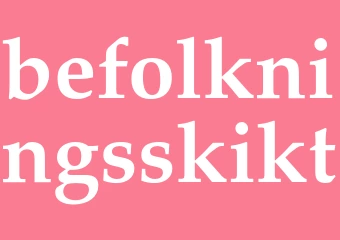 Synonym befolkningsskikt