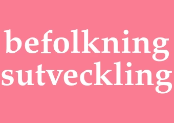 Synonym befolkningsutveckling