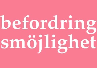 Synonym befordringsmöjlighet