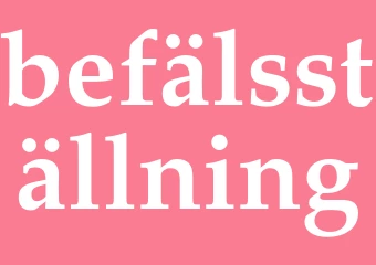 Synonym befälsställning