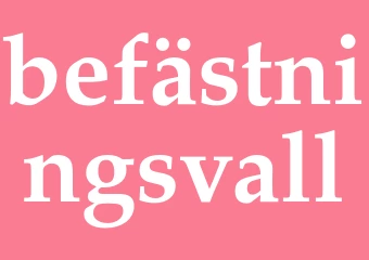 Synonym befästningsvall