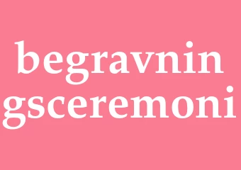 Synonym begravningsceremoni