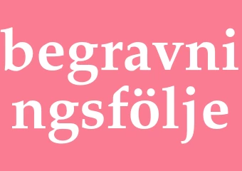 Synonym begravningsfölje