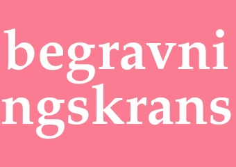 Synonym begravningskrans