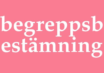Synonym begreppsbestämning