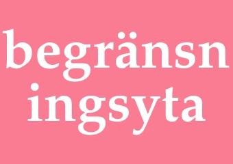 Synonym begränsningsyta