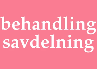 Synonym behandlingsavdelning