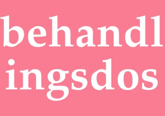 Synonym behandlingsdos