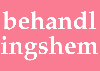 Synonym behandlingshem