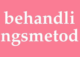 Synonym behandlingsmetod
